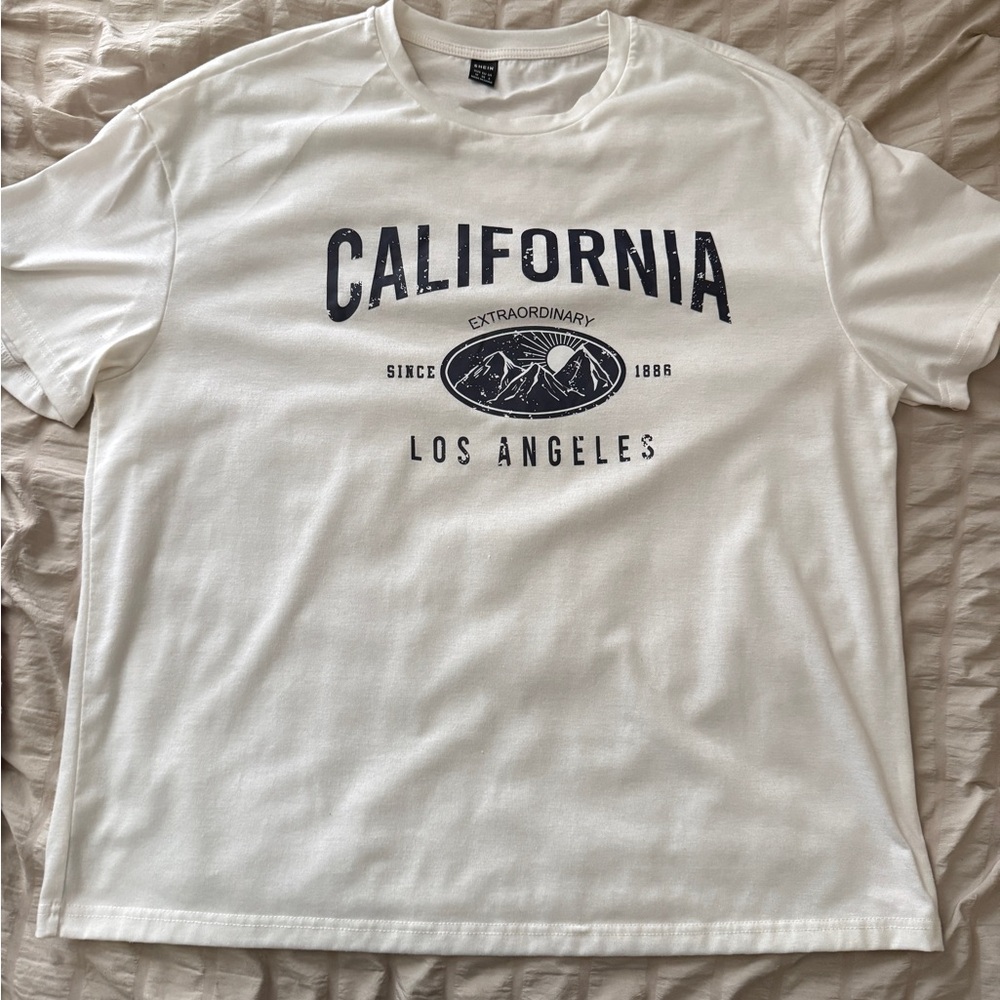 SHEIN White California Graphic Tee